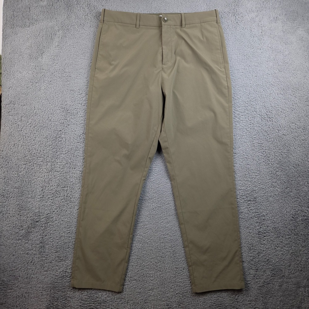 Hill City Pants Men's 34x30 Chino Khaki Straight Leg Flat Front Tech Performance
